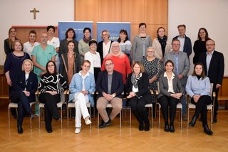 Die Dienstjubilare und Pensionisten bei der Feierstunde