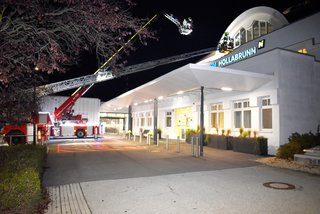 Übungseinsatz mit der Drehleiter