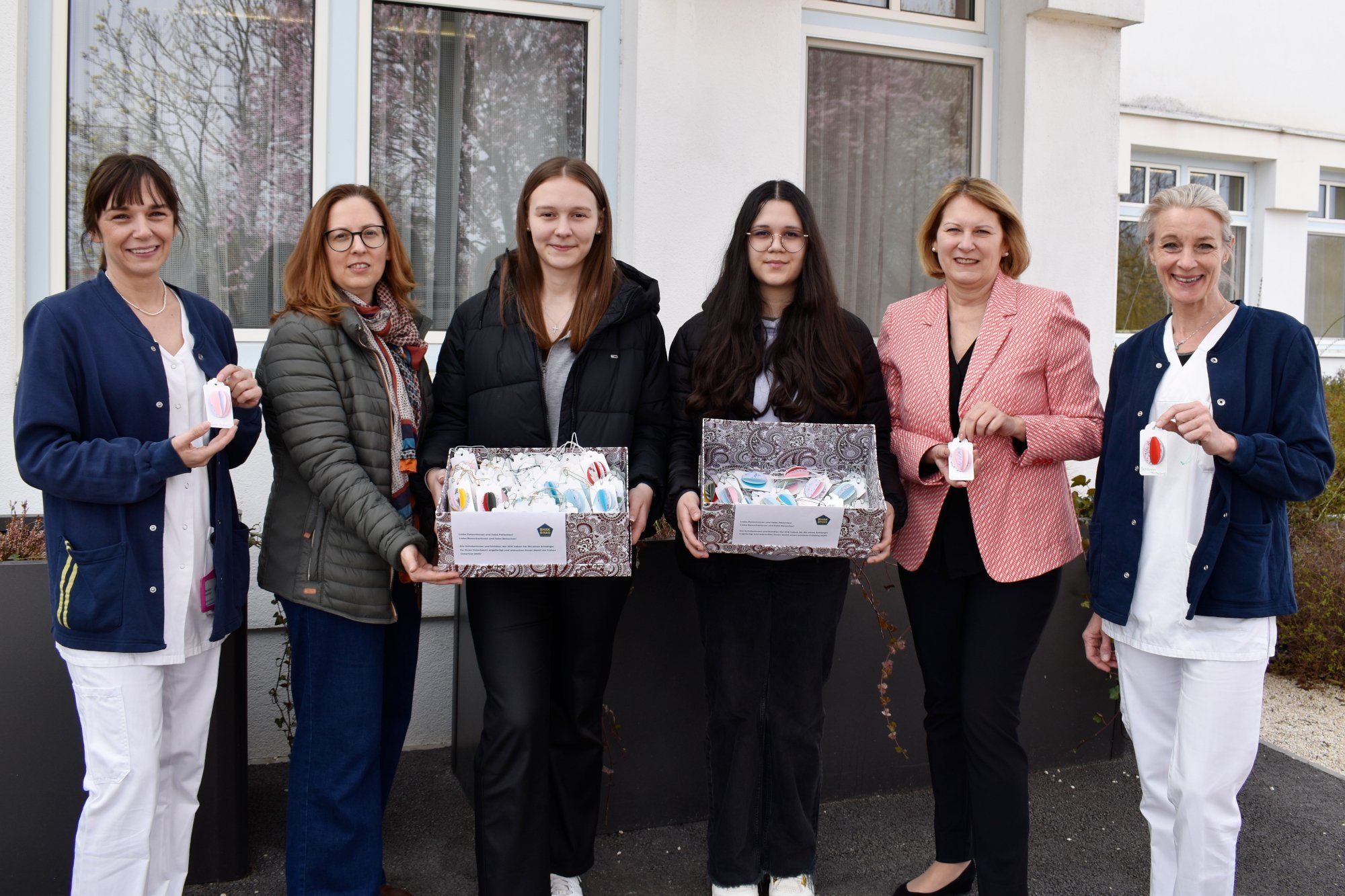 Die Schülerinnen und Schüler brachten einen Ostergruß