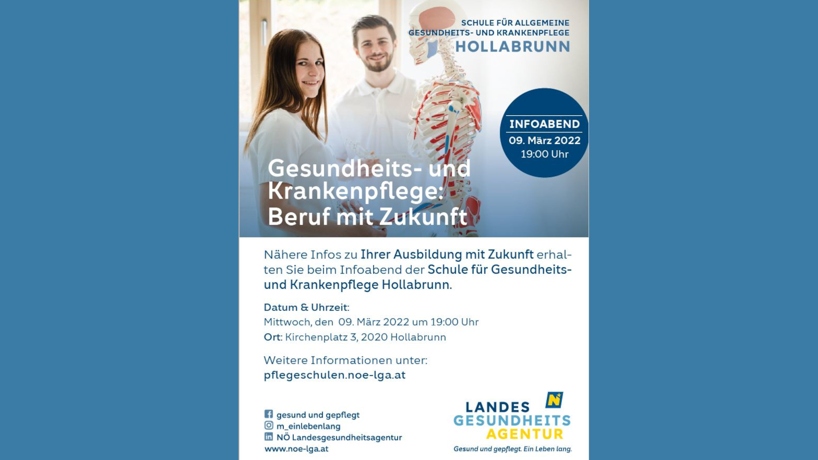 Plakat zur Bewerbung des Infoabends