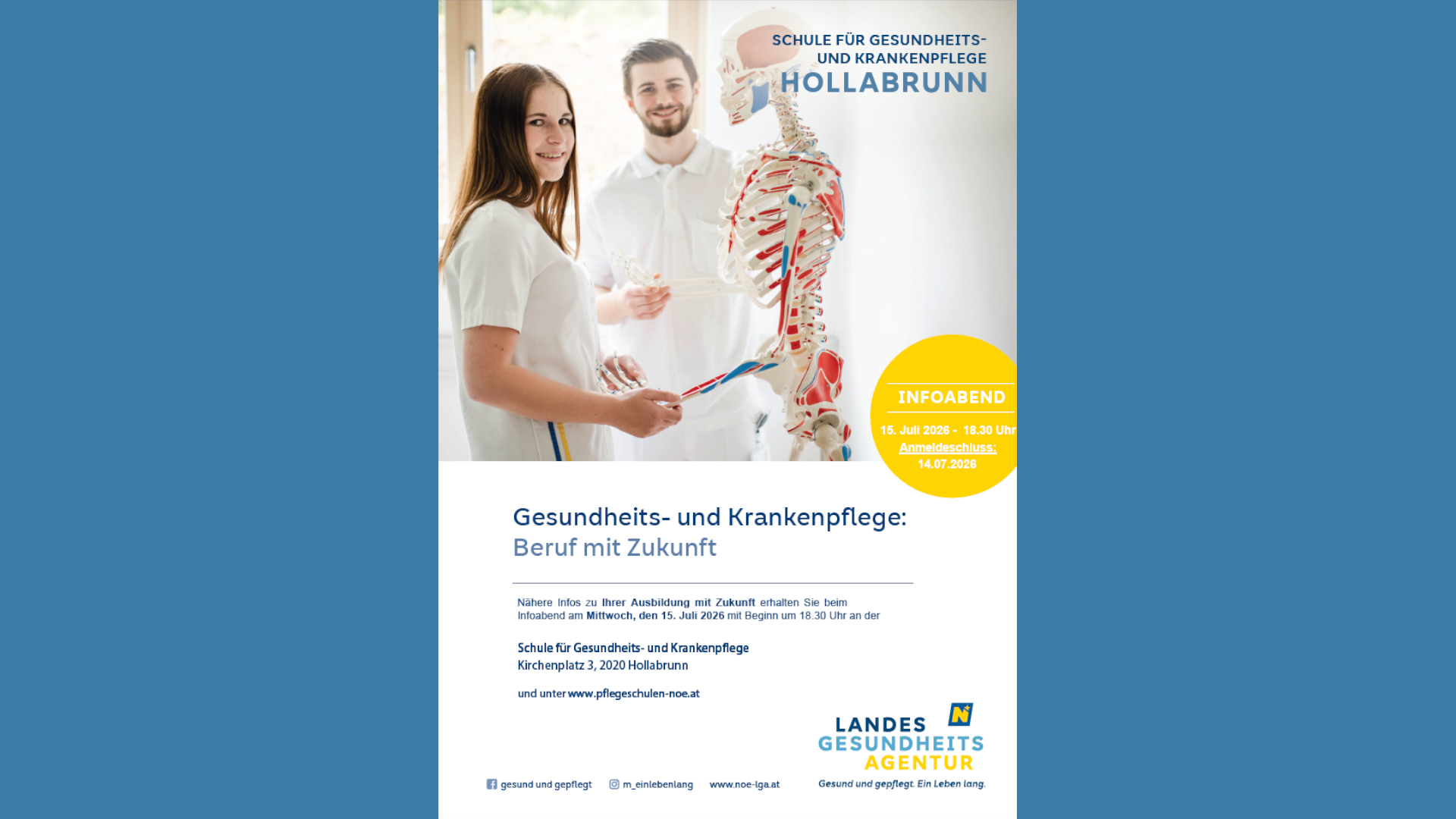 Plakat Infoabend im Juli
